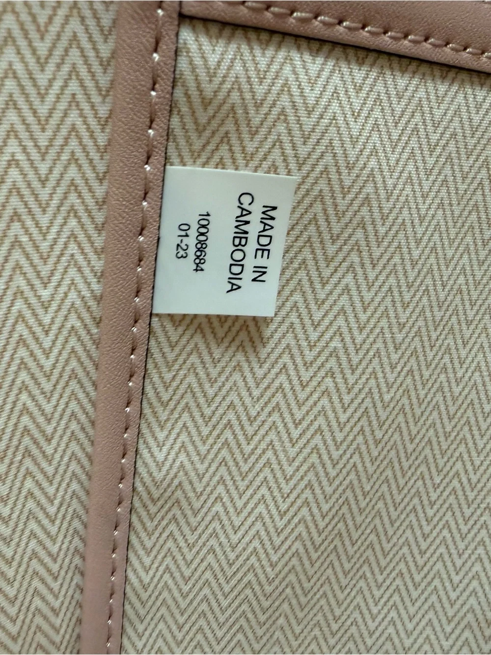 Vintage Tory Burch Ever-Ready Coated Canvas Tote In Winter Peach/Pink